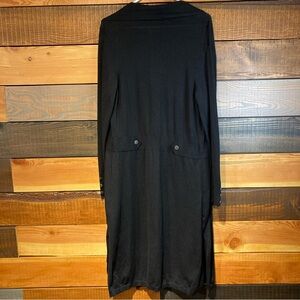 Black long sleeves and long length cardigan